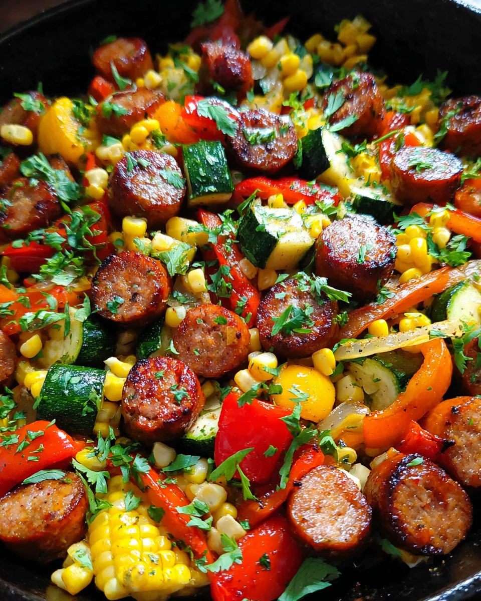 Sausage and Veggies Skillet - 30 Minute, One-Pan Meal