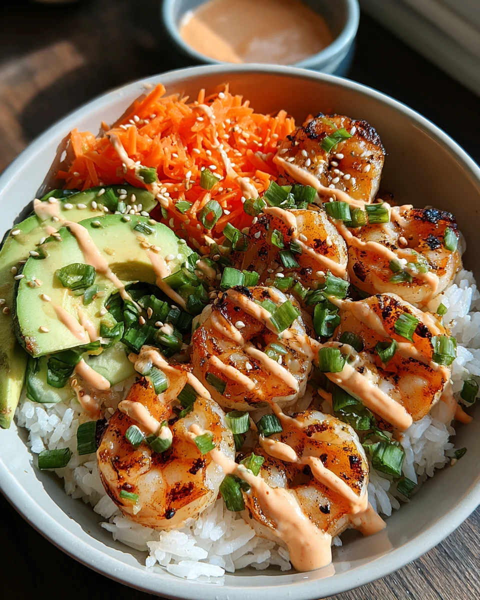 Shrimp Rice Bowls with Spicy Mayo