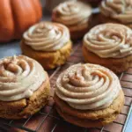 Soft Pumpkin Cookies with Cinnamon Frosting