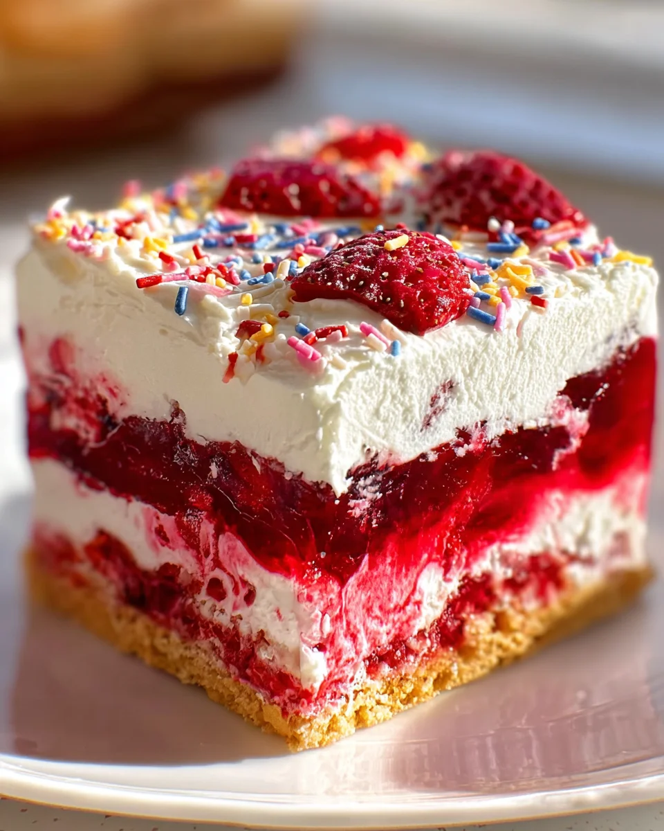 Summer Berry Jello Lasagna