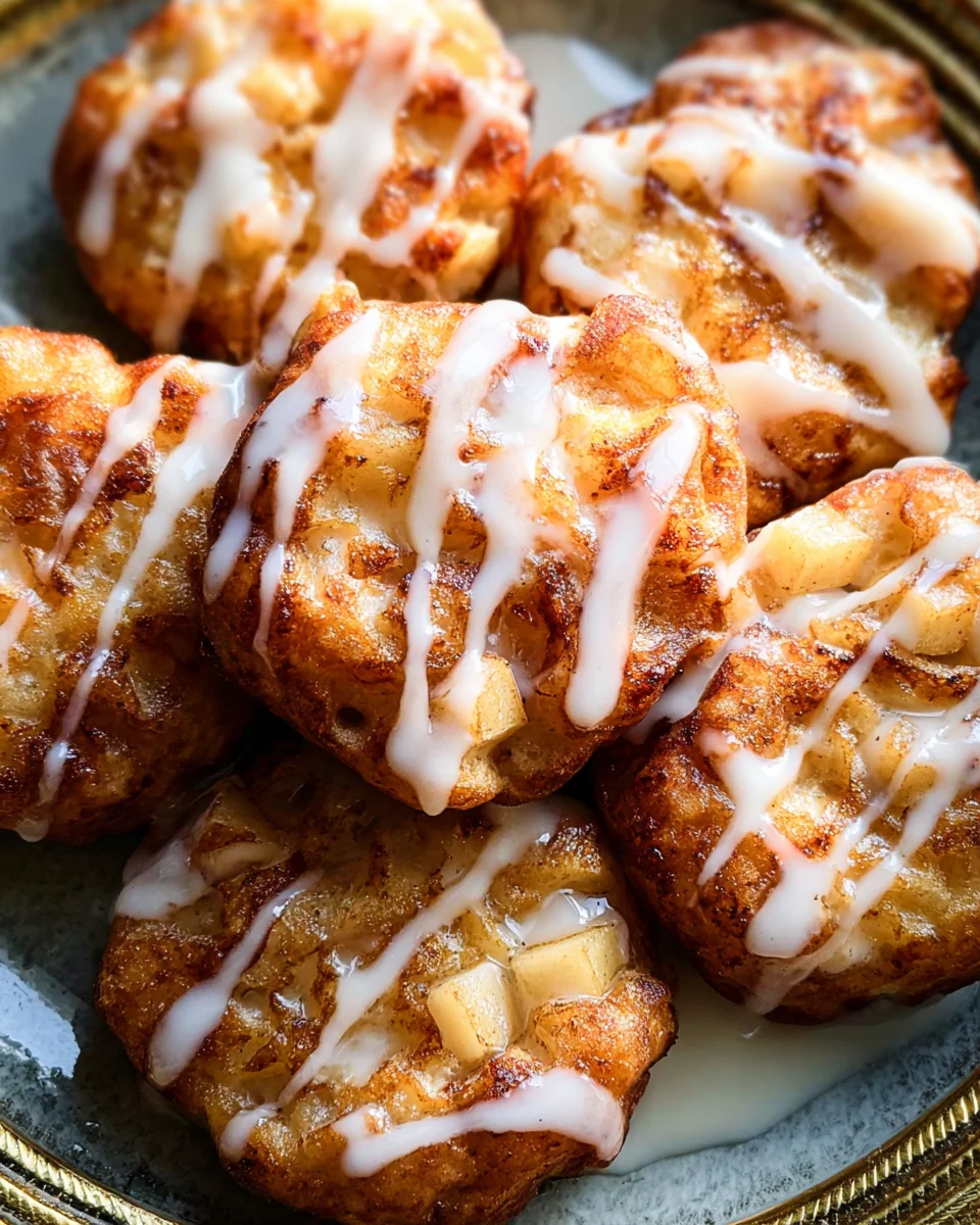 Baked Apple Fritters with Glaze