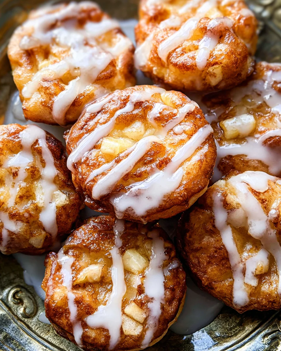 Baked Apple Fritters with Glaze 25 Baked