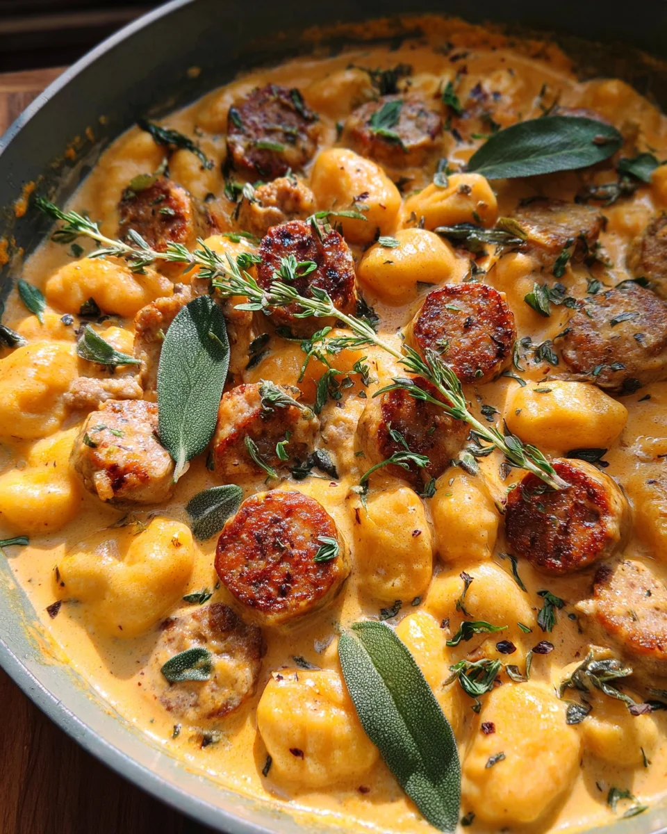 Creamy Butternut Squash Gnocchi with Sausage, Thyme, and Sage 20 Creamy