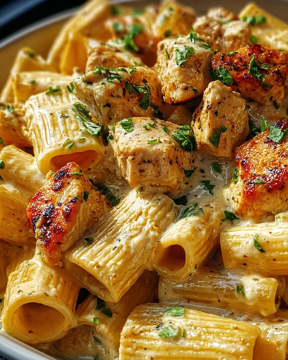 Creamy Garlic Butter Chicken and Rigatoni in Parmesan Sauce 22 Creamy