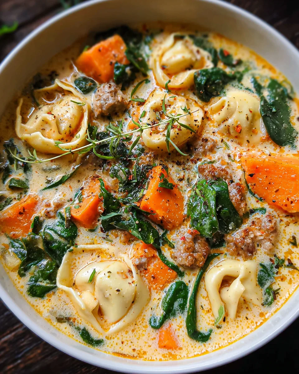 Creamy Sausage Tortellini Soup 24 Creamy