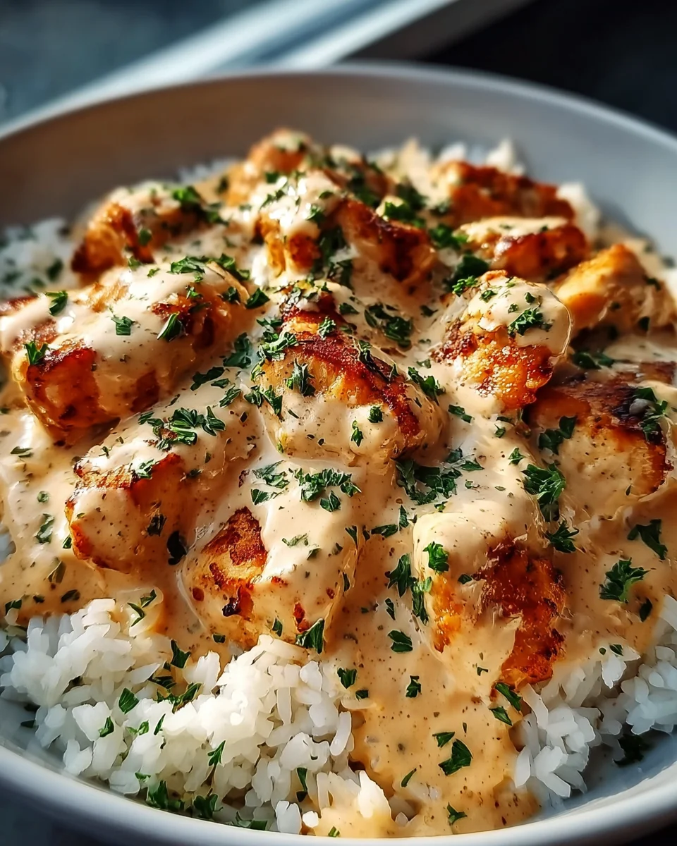 Creamy Smothered Chicken and Rice 18 Creamy