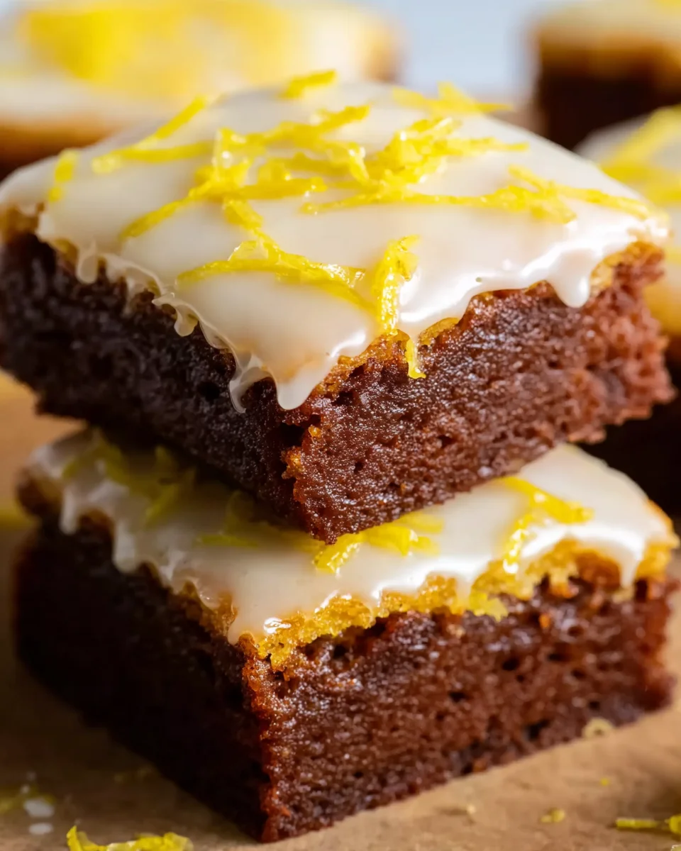 Easy Lemon Brownies Recipe