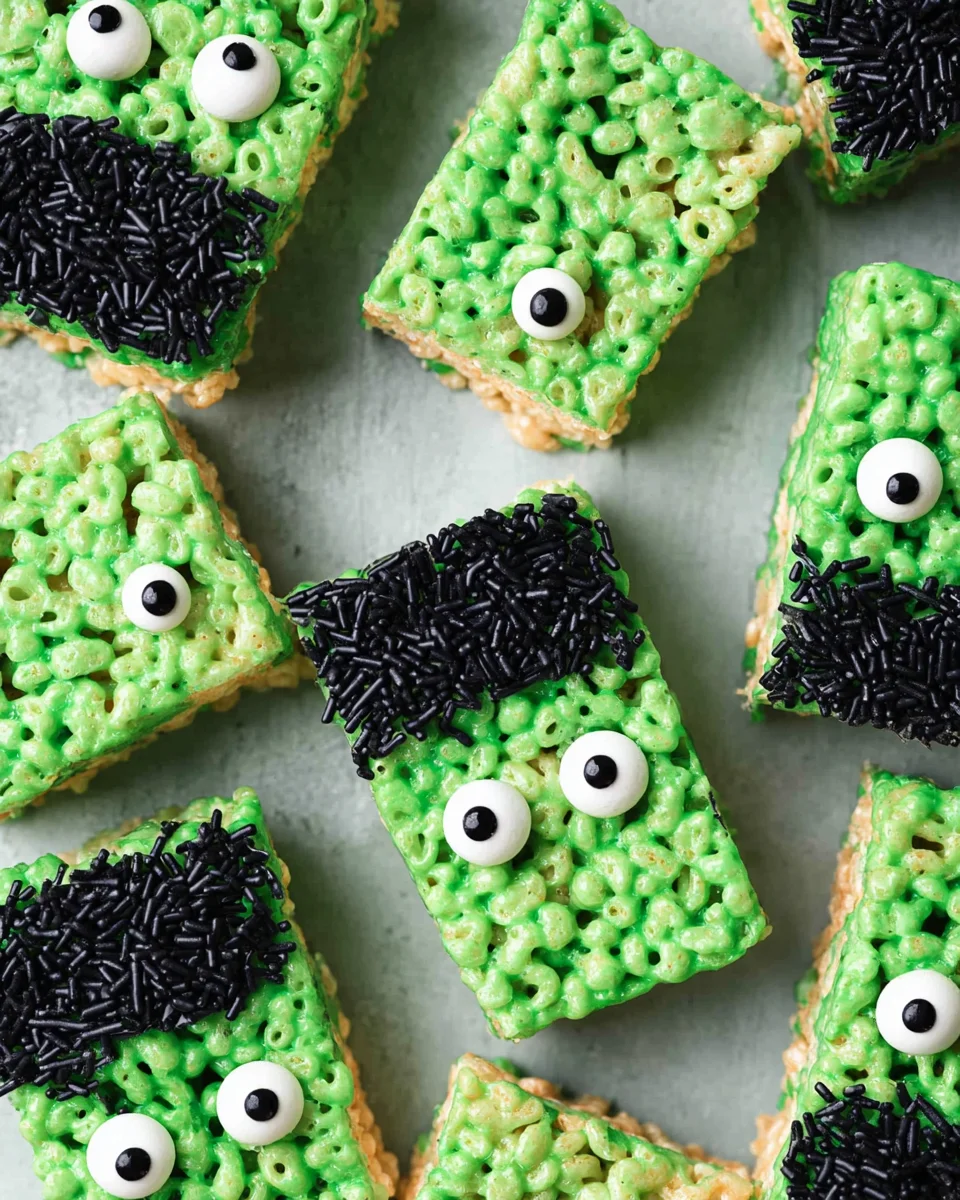 Frankenstein Halloween Rice Krispie Treats 20 Frankenstein