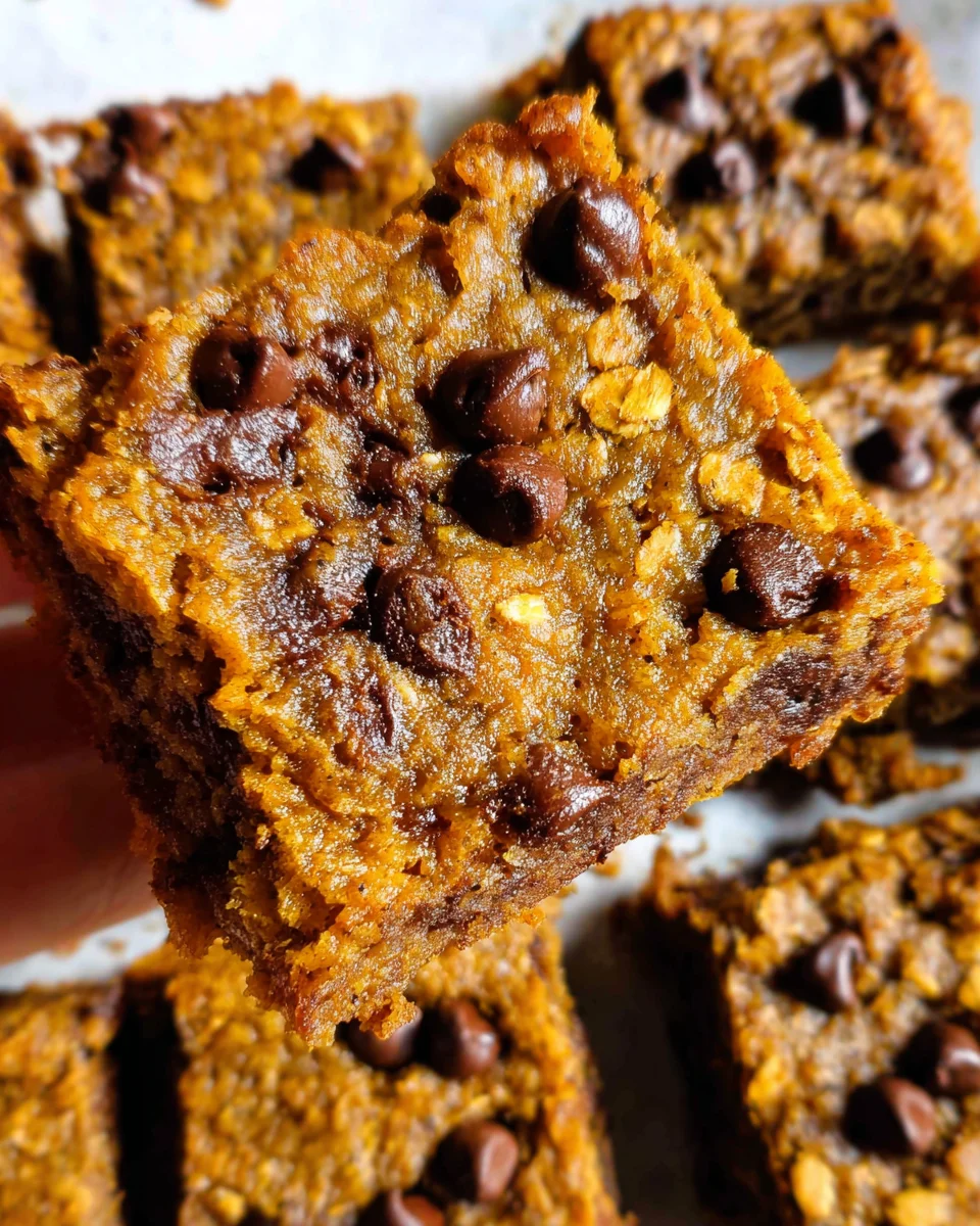 Healthy Pumpkin Oatmeal Bars