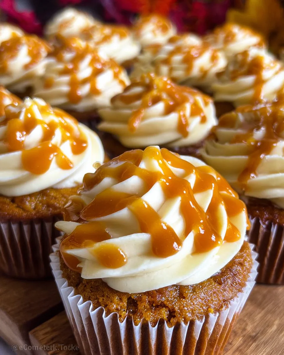 Pumpkin Cupcakes with Salted Caramel Cream Cheese Frosting 25 Pumpkin Cupcakes with Salted Caramel Cream Cheese Frosting