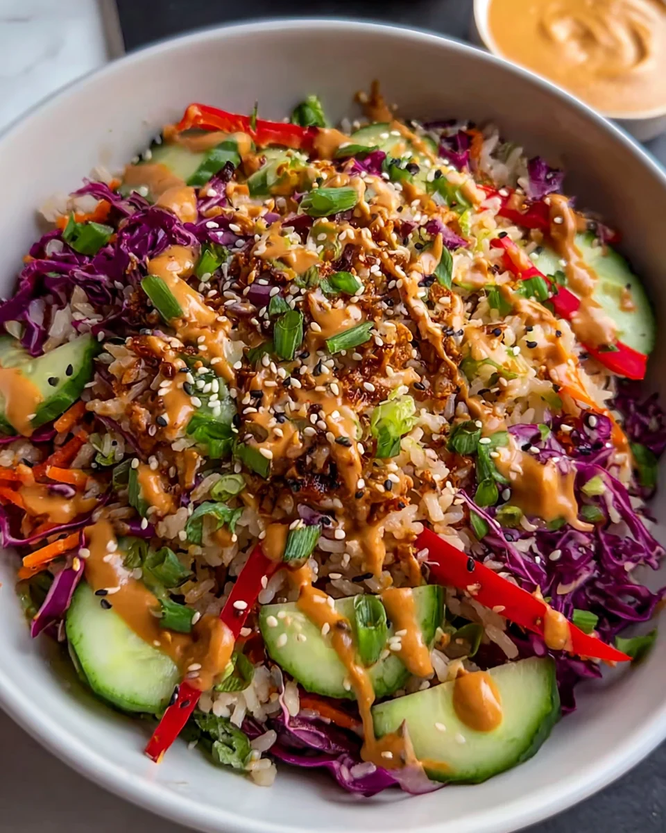Quick Crispy Rice Salad with Peanut Sesame Dressing 28 Quick