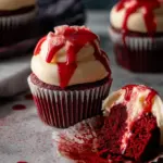 Vampire Bite Halloween Cupcakes
