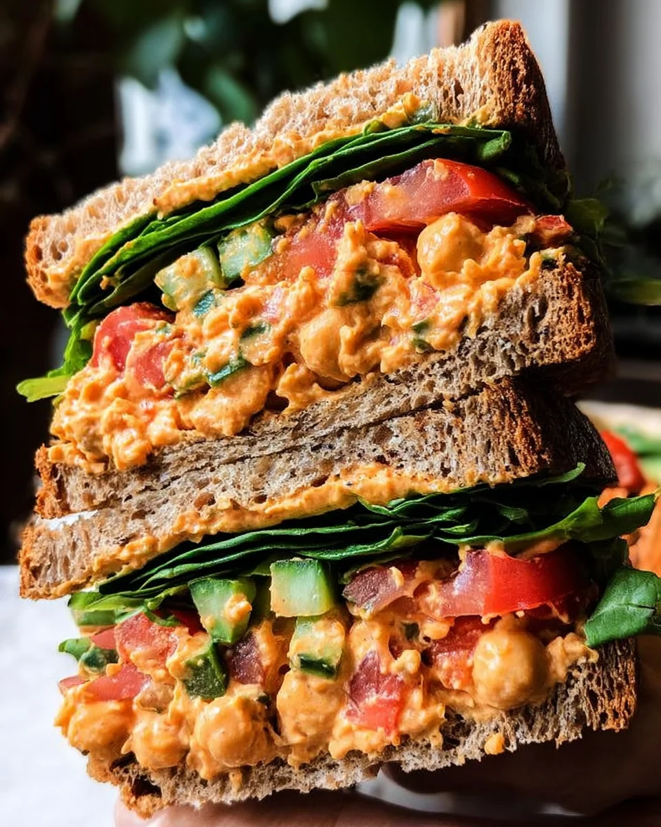 Vegan Buffalo Chickpea Salad Sandwich 22 Vegan Buffalo Chickpea Salad Sandwich