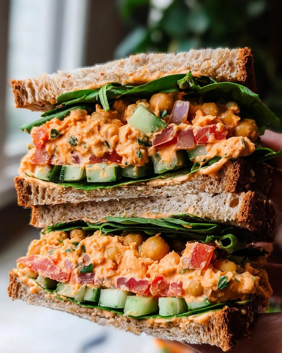 Vegan Buffalo Chickpea Salad Sandwich 17 Vegan
