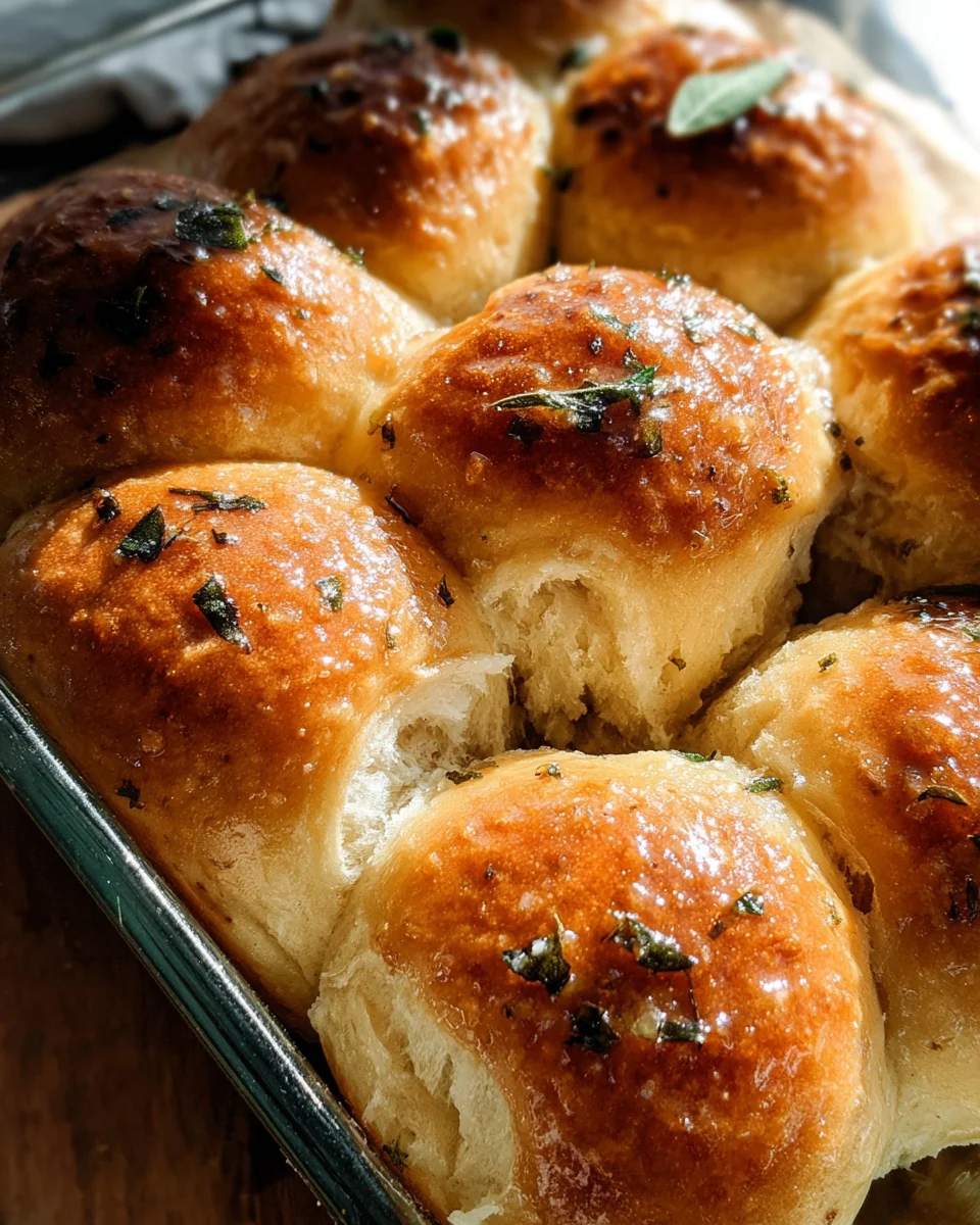 Brown Butter Sage Dinner Rolls
