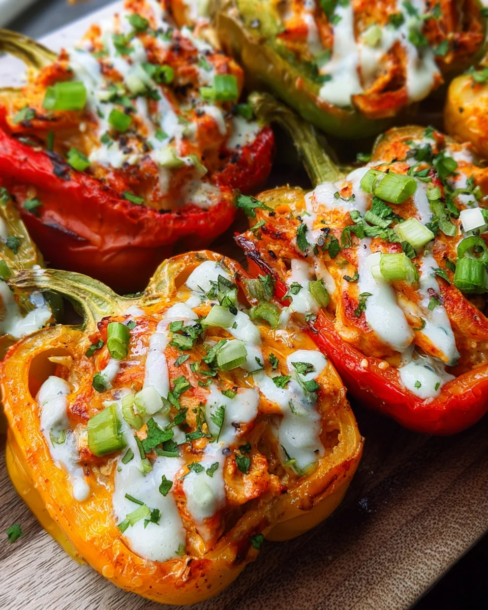 Buffalo Chicken Stuffed Peppers 21 Buffalo