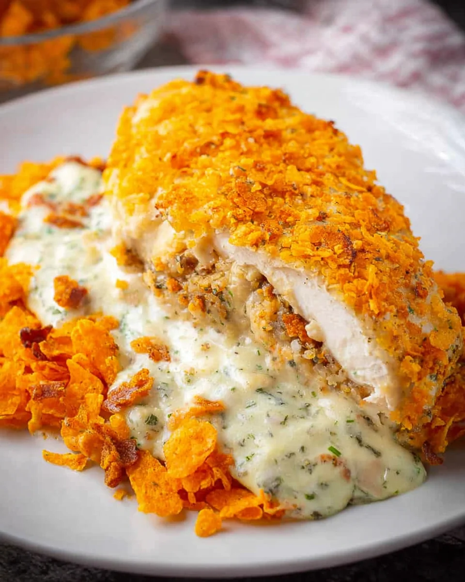 Cream Cheese and Bacon Stuffed Doritos Chicken