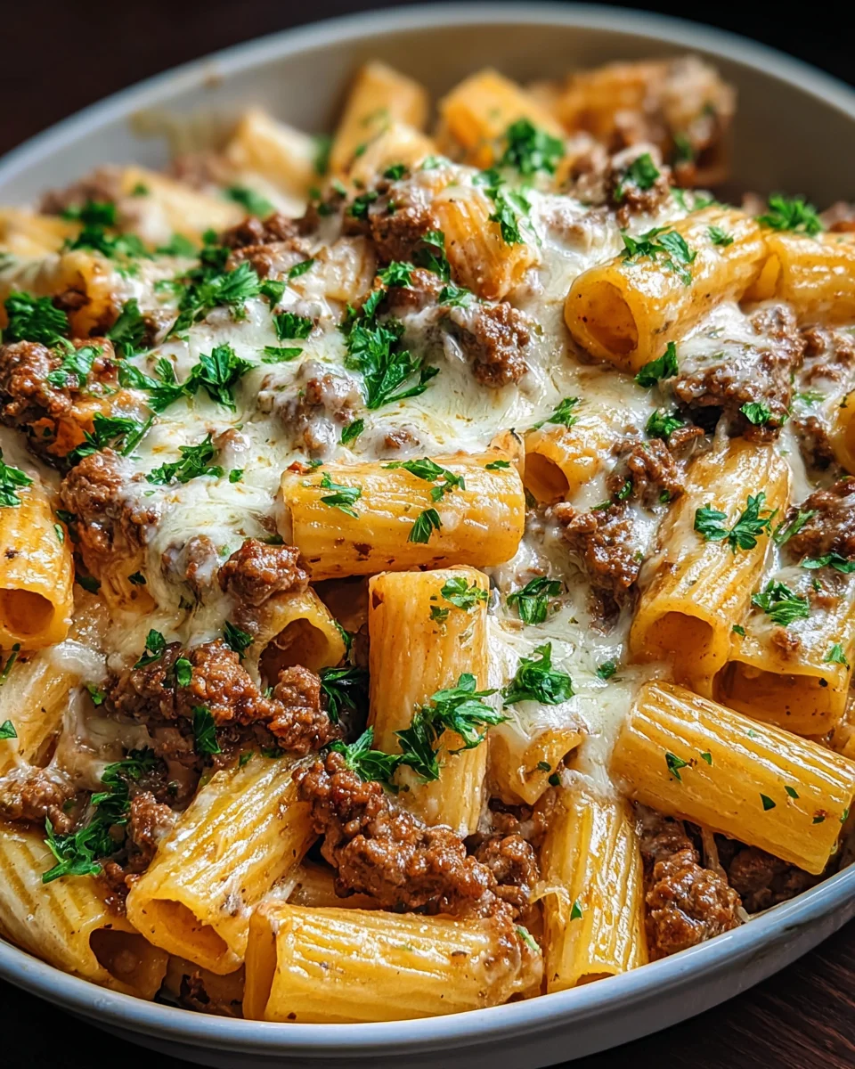 Creamy Parmesan Beef Rigatoni 24 Creamy