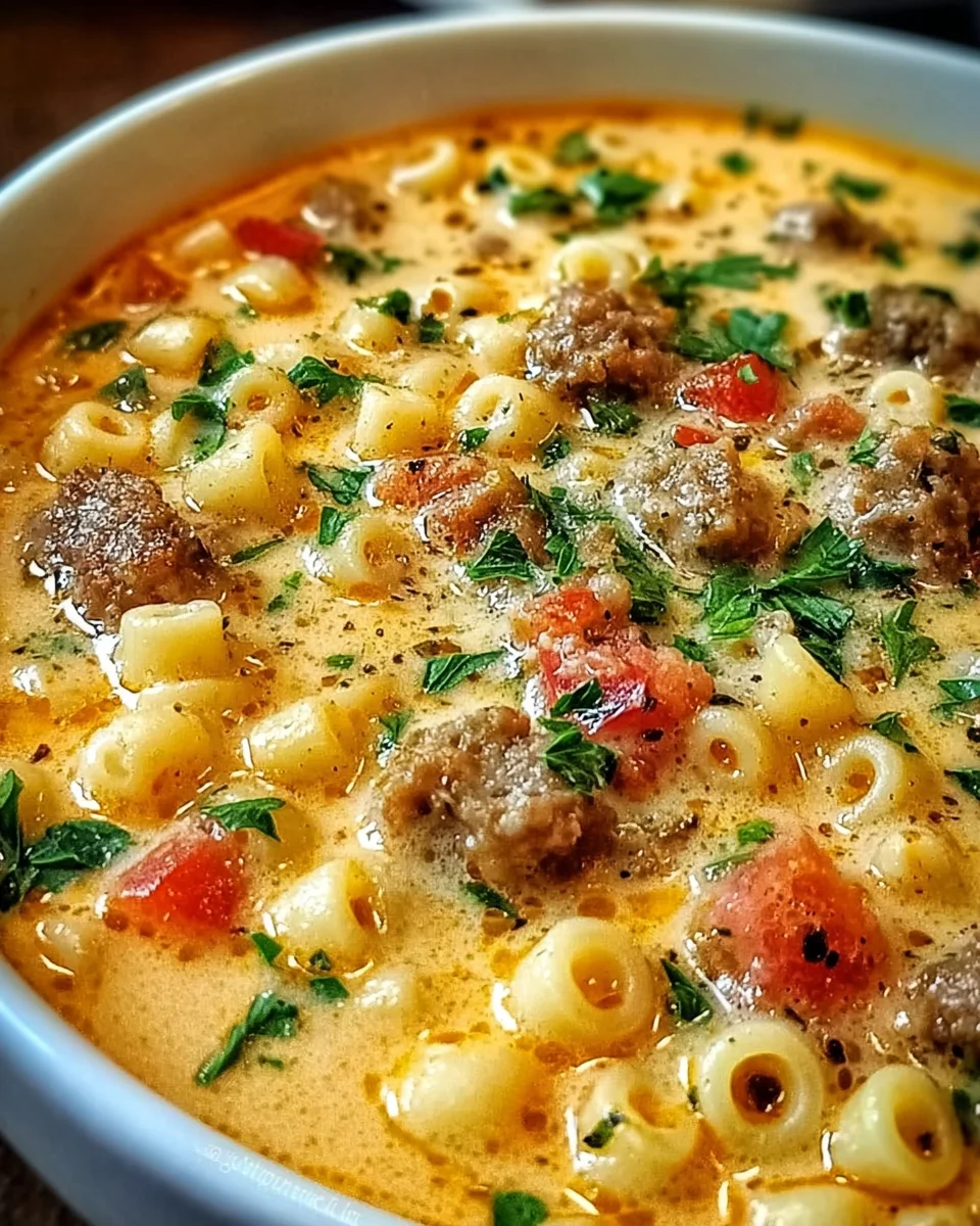 Creamy Parmesan Italian Sausage Ditalini Soup 22 Creamy