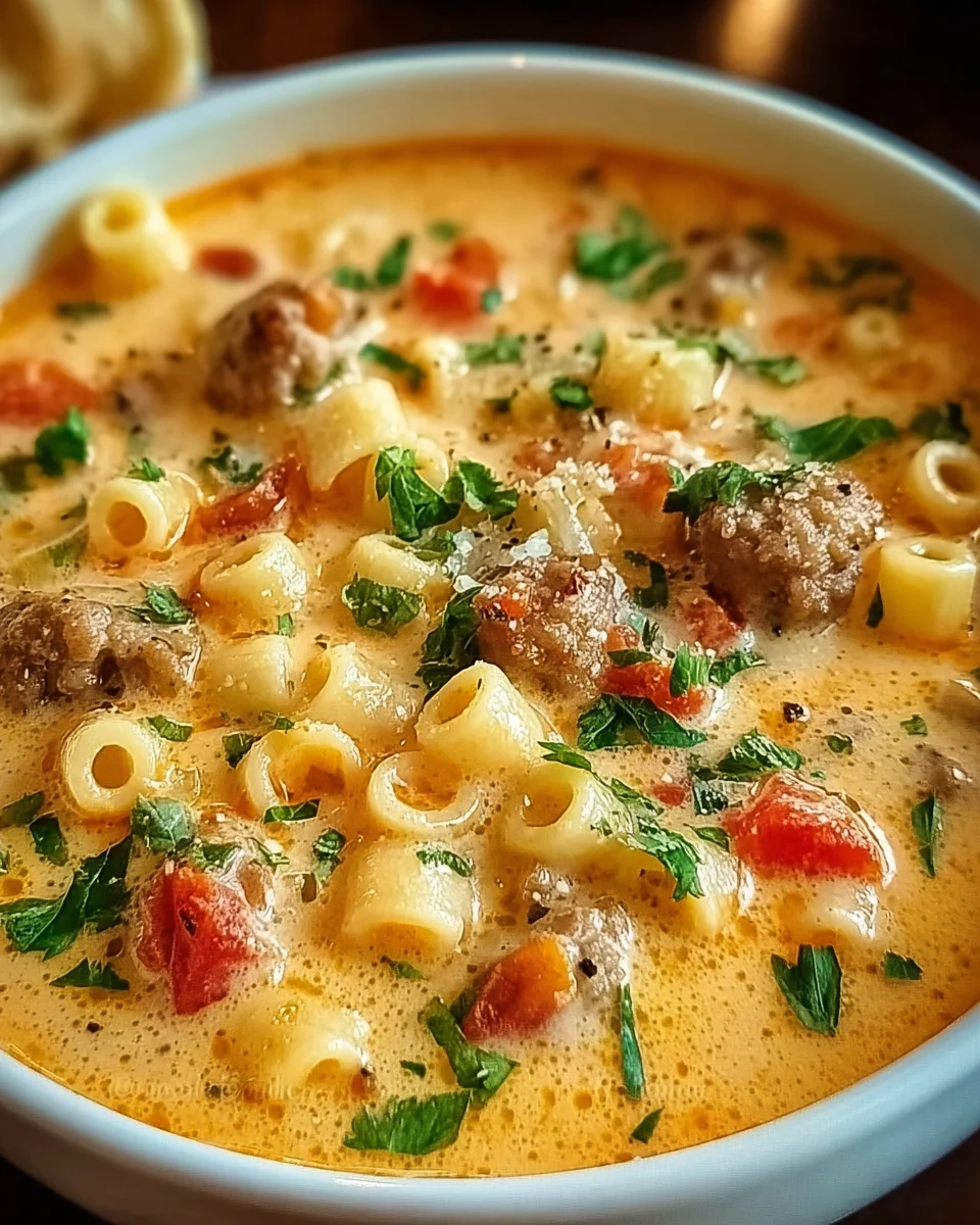 Creamy Parmesan Italian Sausage Ditalini Soup 23 Creamy