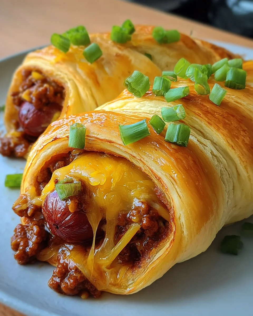 Crescent Roll Chili Dog Delight