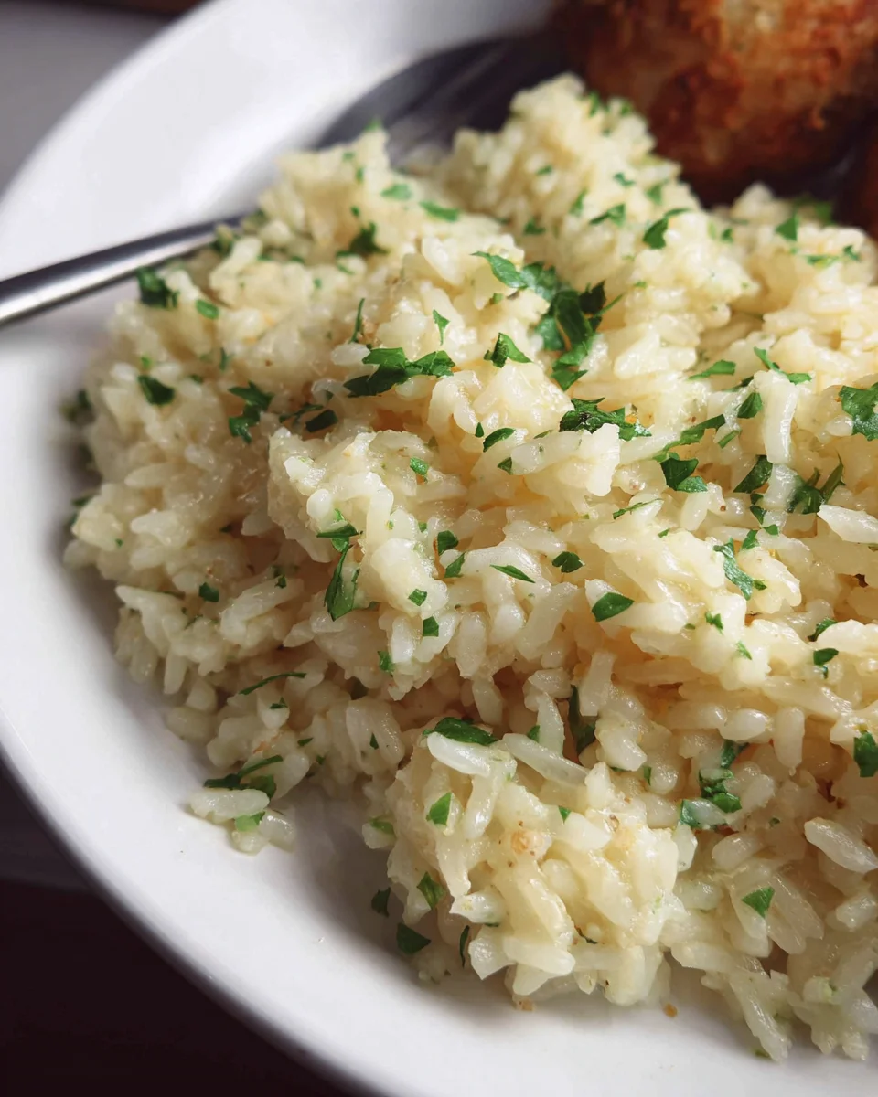 Garlic Parmesan Rice 19 Garlic