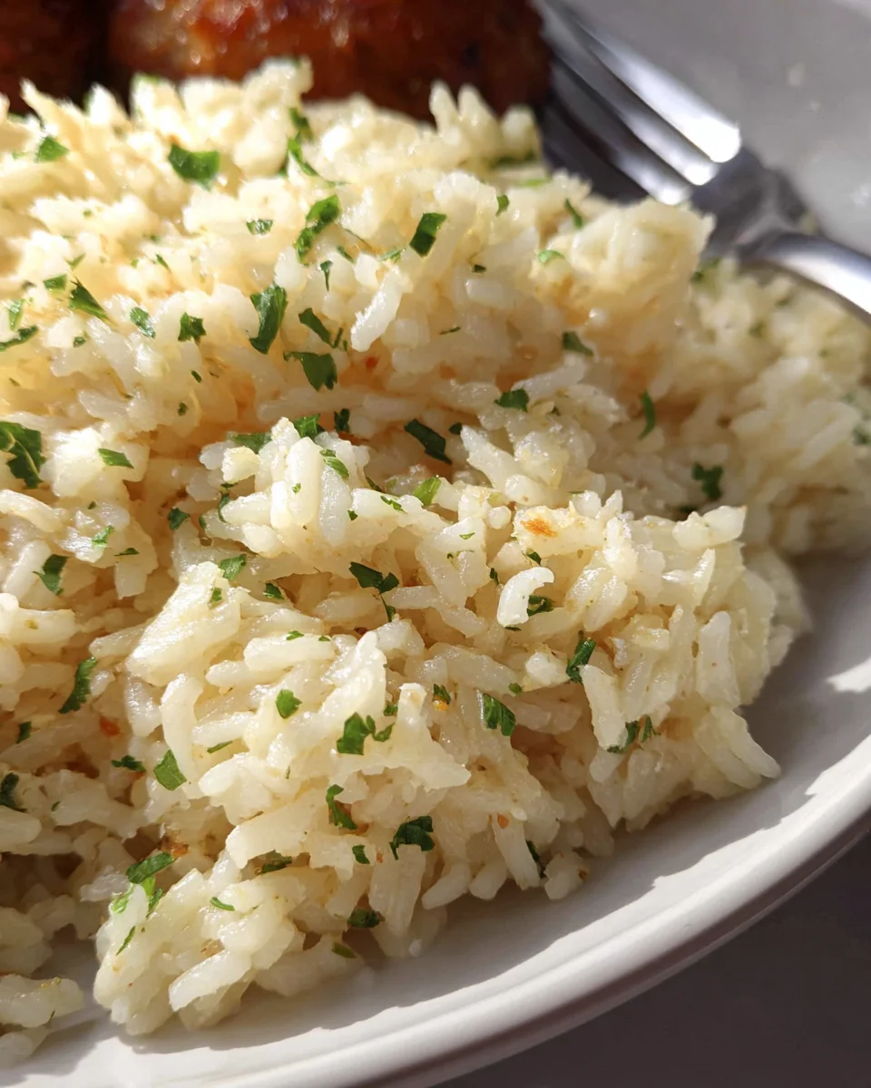 Garlic Parmesan Rice 20 Garlic