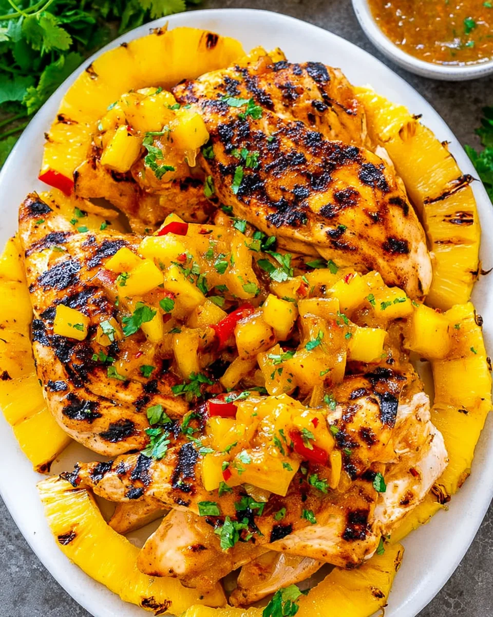 Grilled Mango Pineapple Chicken 16 Grilled