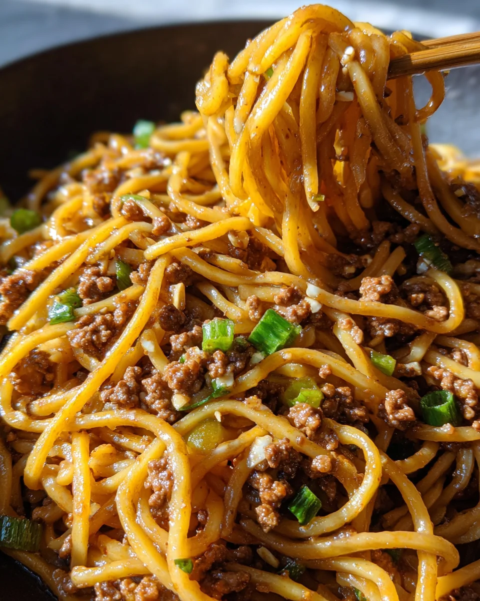 Ground Beef Mongolian Noodles 21 Ground