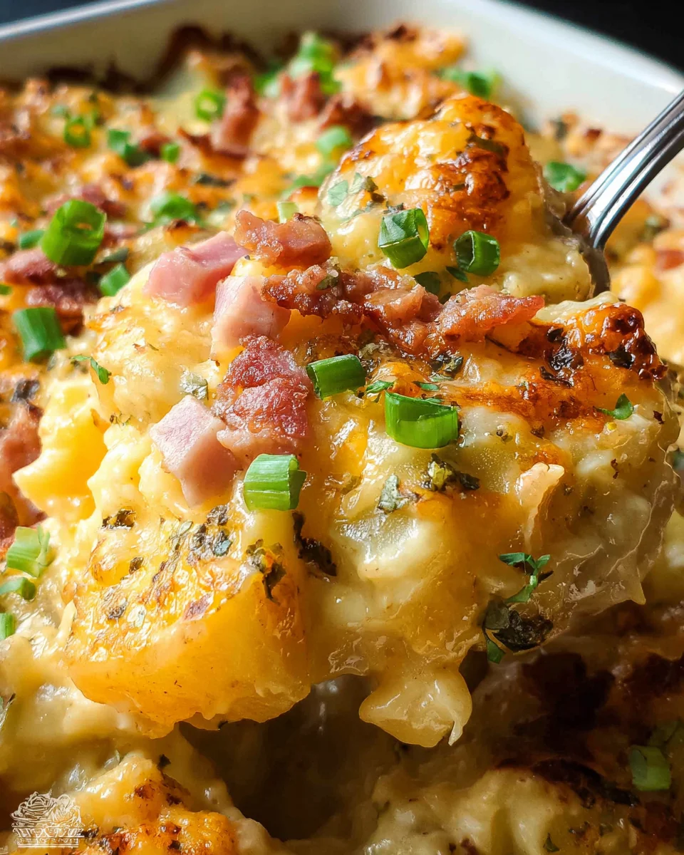 Ham & Bacon Cheesy Potatoes 21 Ham