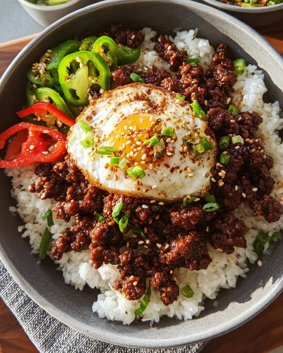 Korean Ground Beef Bowl (25-Minutes) 25 Korean Ground Beef Bowl (25-Minutes)