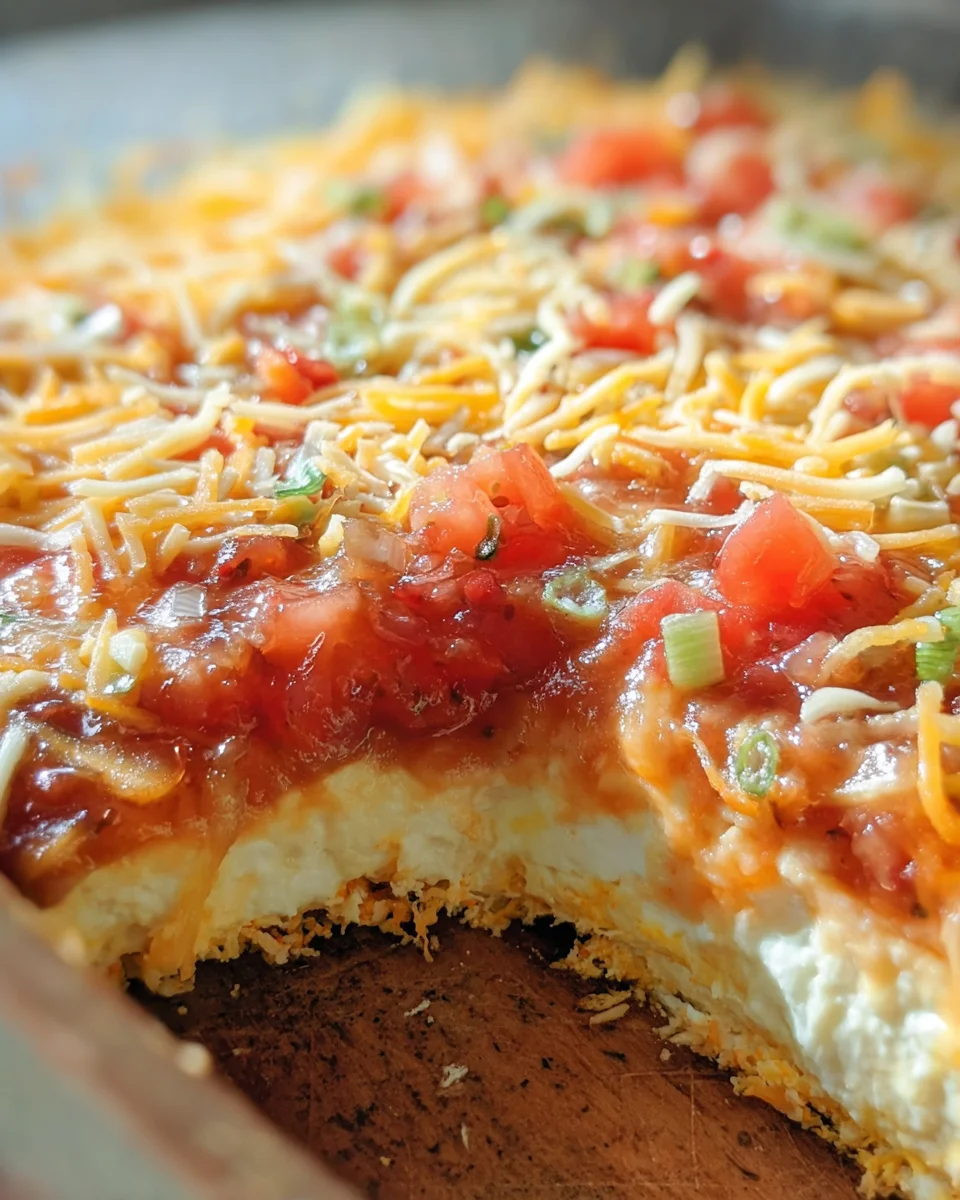 Layered Cream Cheese and Salsa Dip