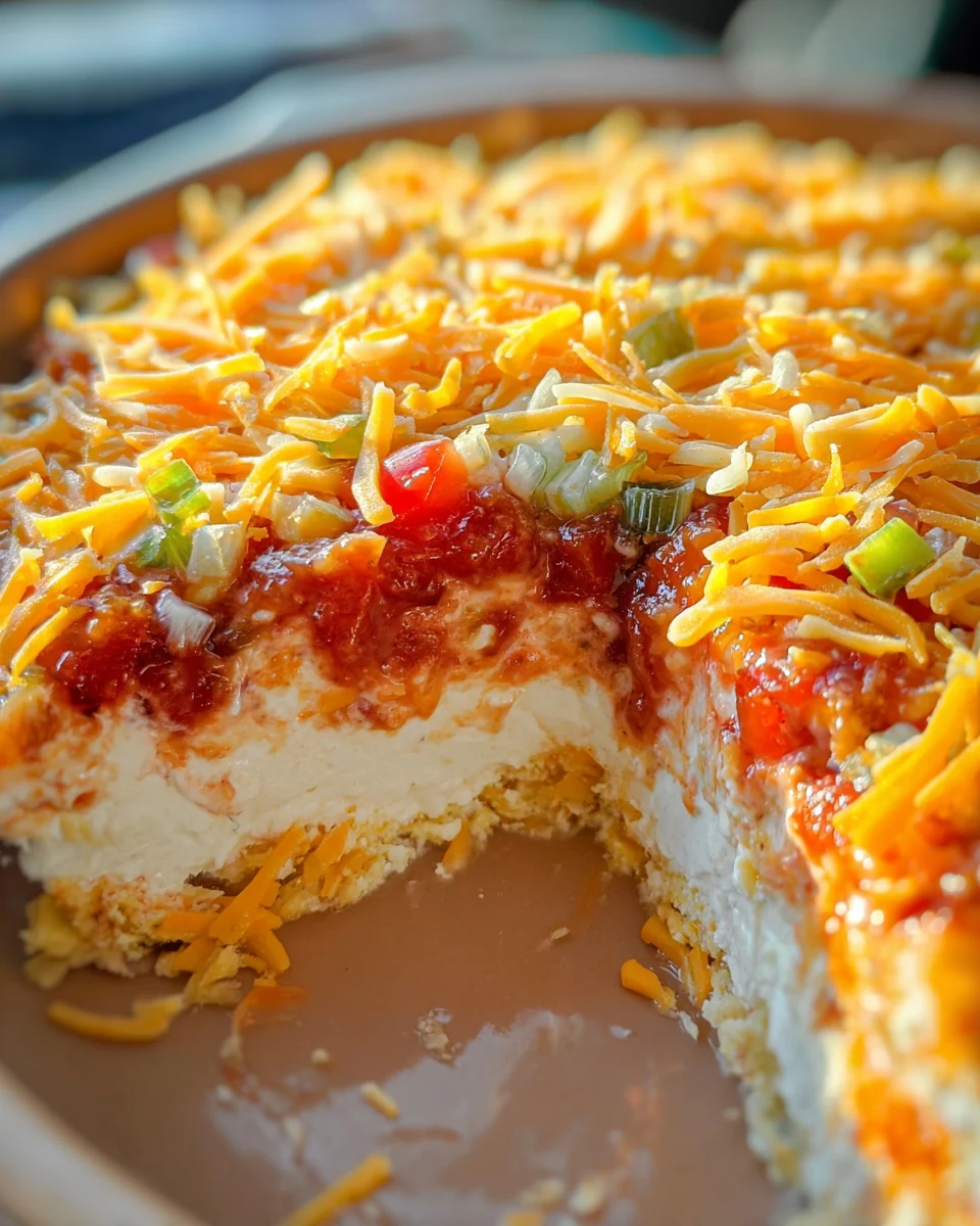 Layered Cream Cheese and Salsa Dip 15 Layered