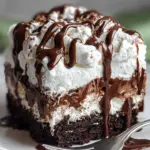 Marshmallow Chocolate Poke Cake