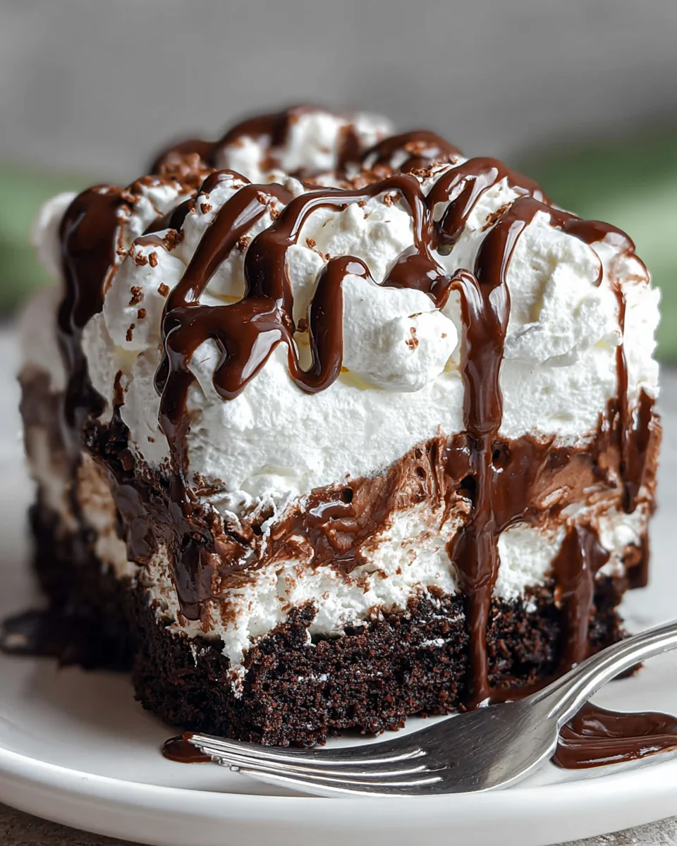 Marshmallow Chocolate Poke Cake 21 Marshmallow Chocolate Poke Cake