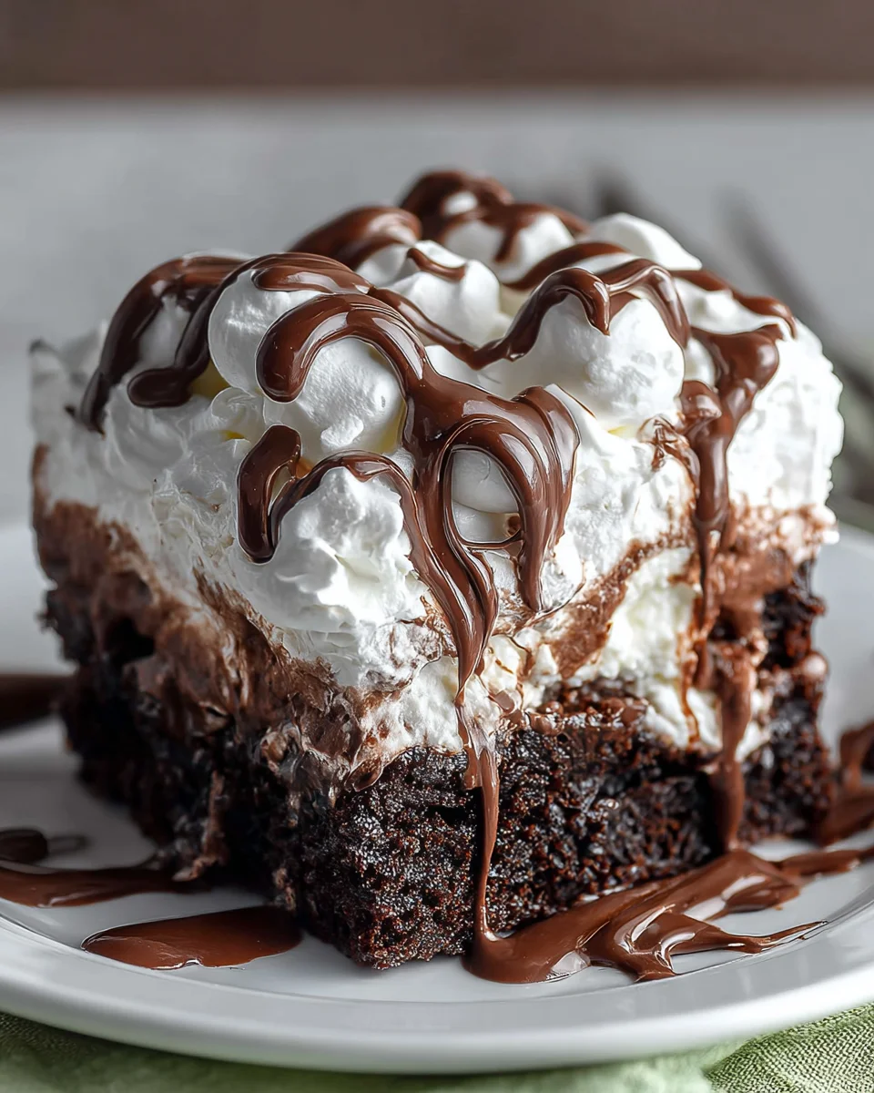 Marshmallow Chocolate Poke Cake 22 Marshmallow