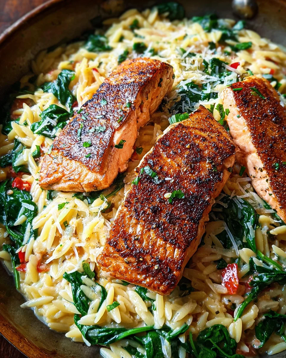 One Skillet Salmon with Lemon Orzo 7 One Skillet Salmon with Lemon Orzo