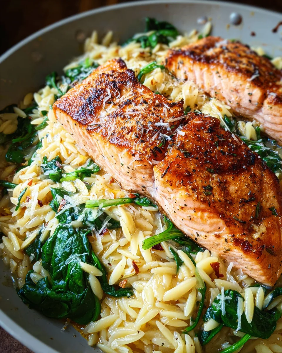 One Skillet Salmon with Lemon Orzo 29 One