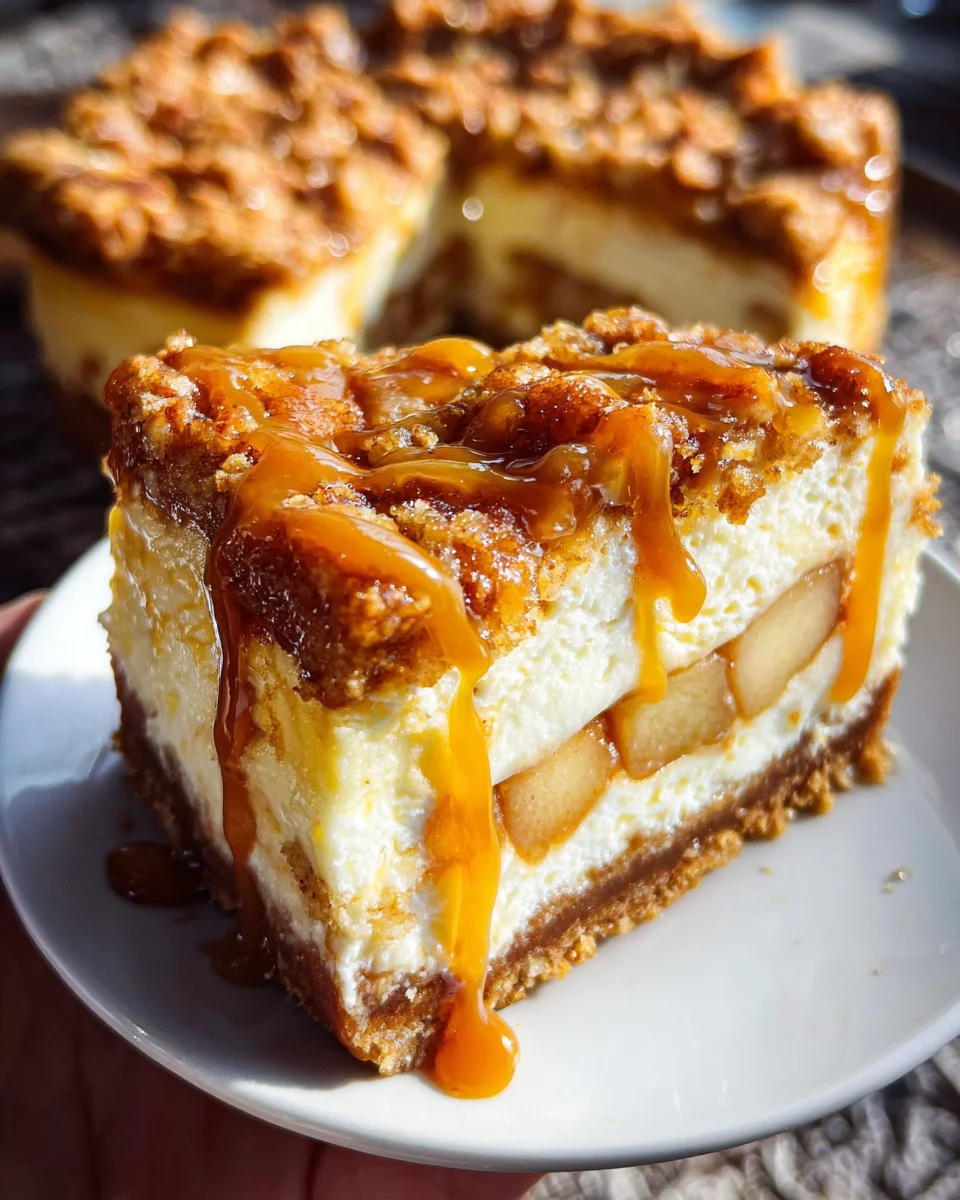 Salted Caramel Apple Pie Cheesecake 21 Salted