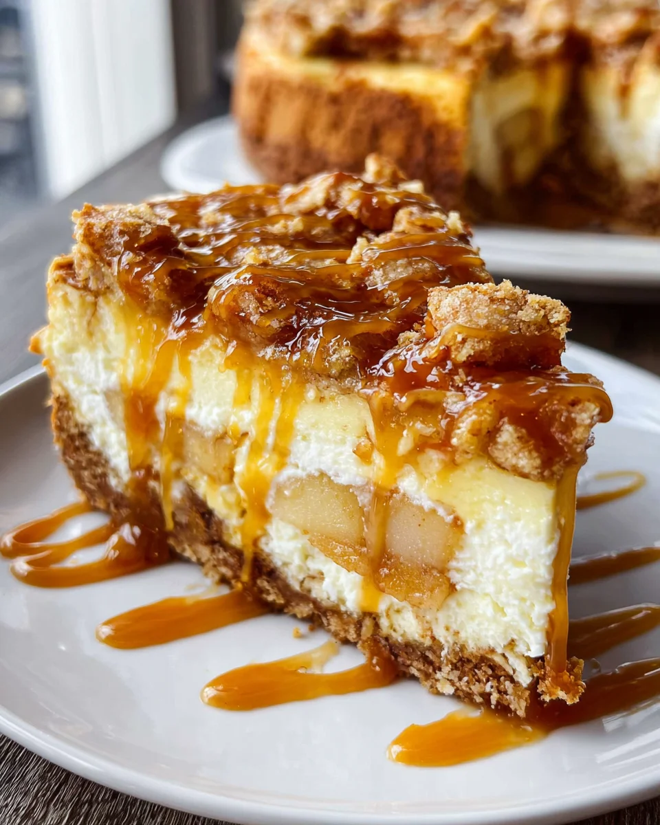 Salted Caramel Apple Pie Cheesecake 22 Salted