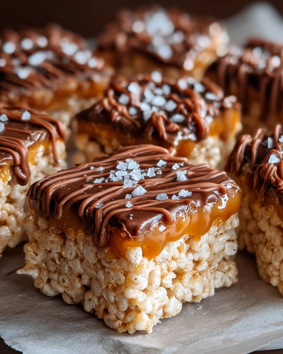 Salted Caramel Rice Krispie Treats