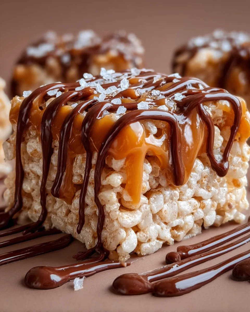 Salted Caramel Rice Krispie Treats 19 Salted