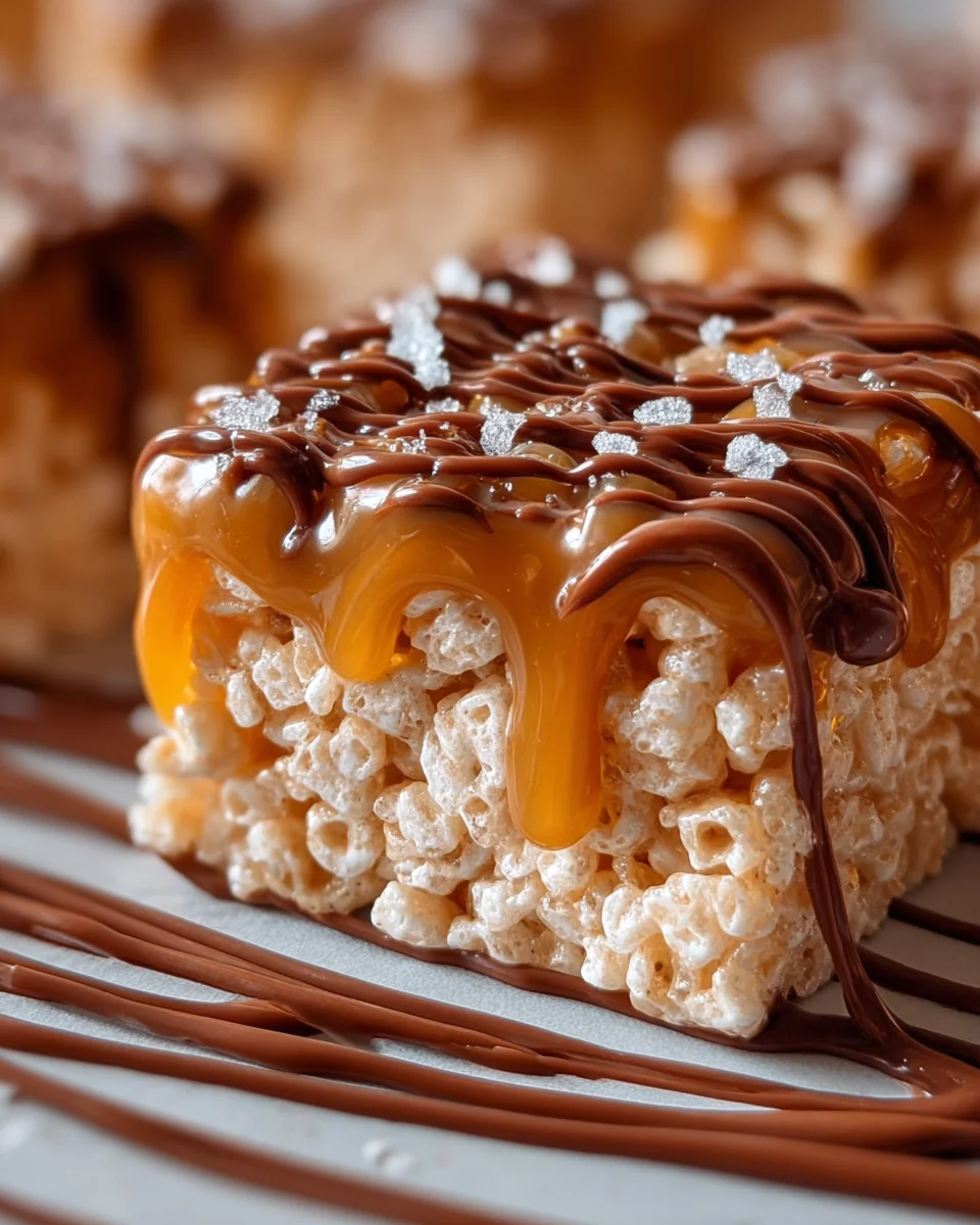 Salted Caramel Rice Krispie Treats 20 Salted