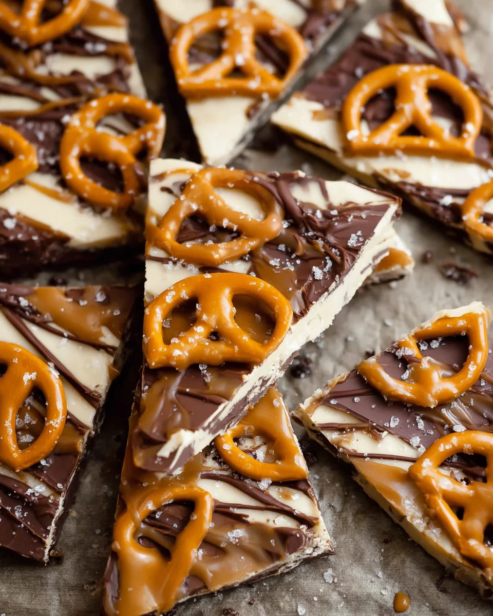 Sea Salt Caramel Pretzel Bark
