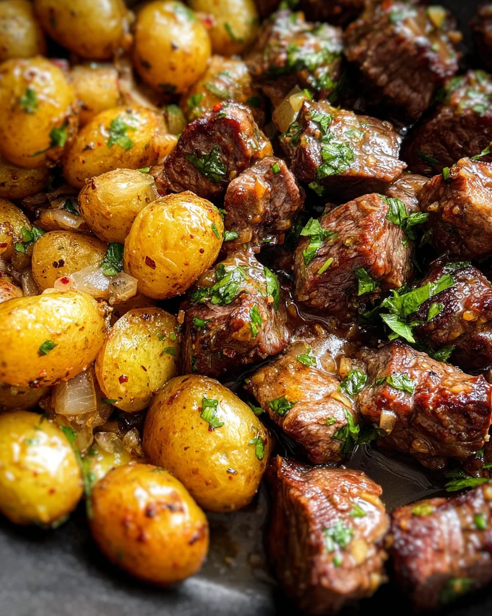 Slow Cooker Garlic Butter Beef Bites & Potatoes 28 Slow