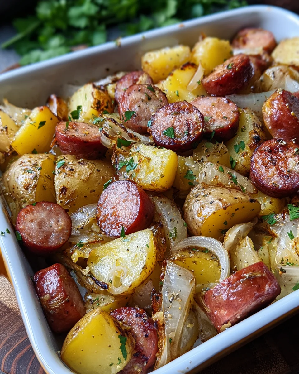 Smoked Sausage and Potato Bake 37 Smoked Sausage and Potato Bake