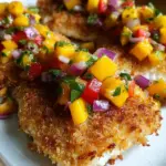 Tropical Coconut Crusted Fish with Mango Salsa 29 Tropical Coconut Crusted Fish with Mango Salsa