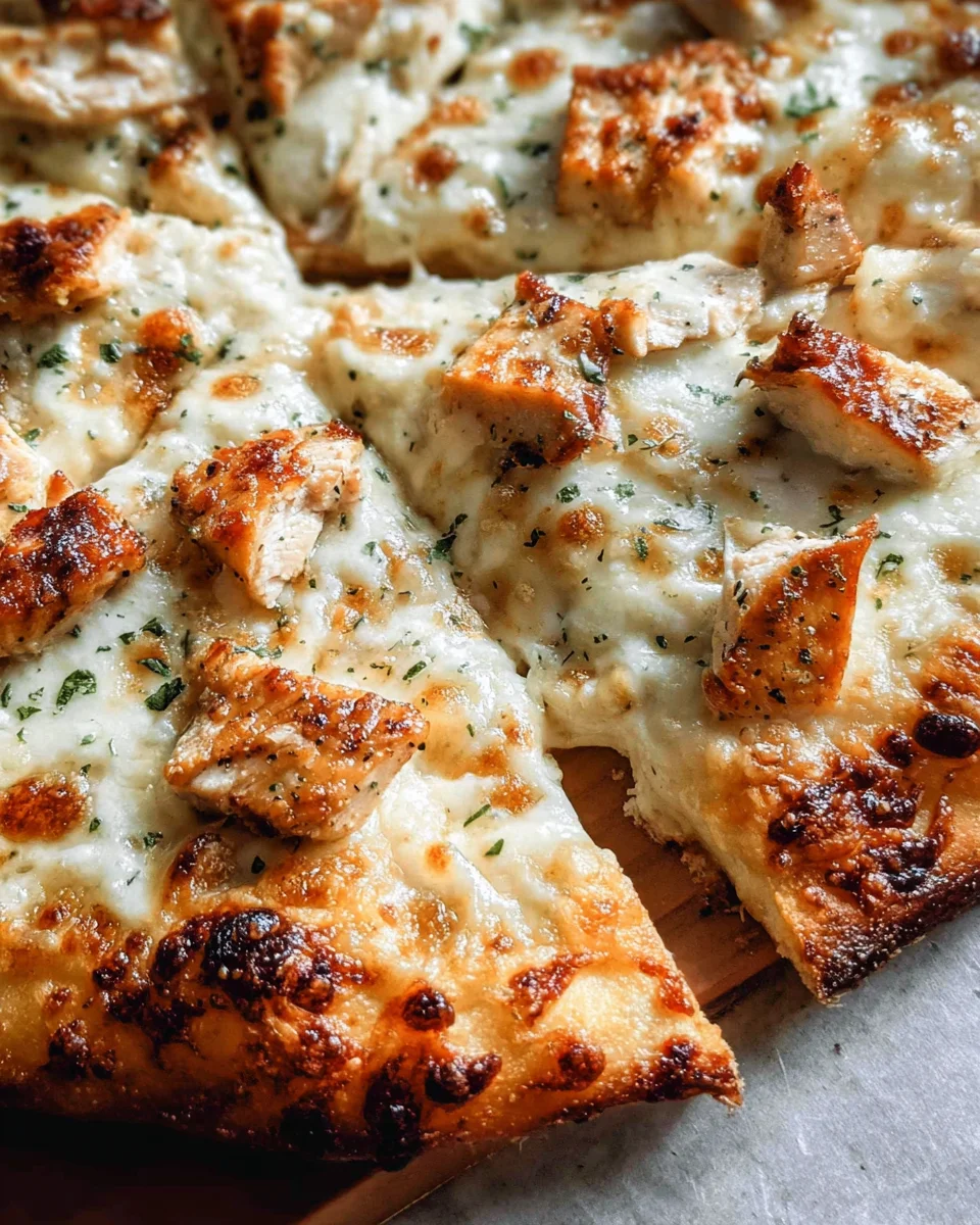 Chicken Alfredo Pizza 17 Chicken