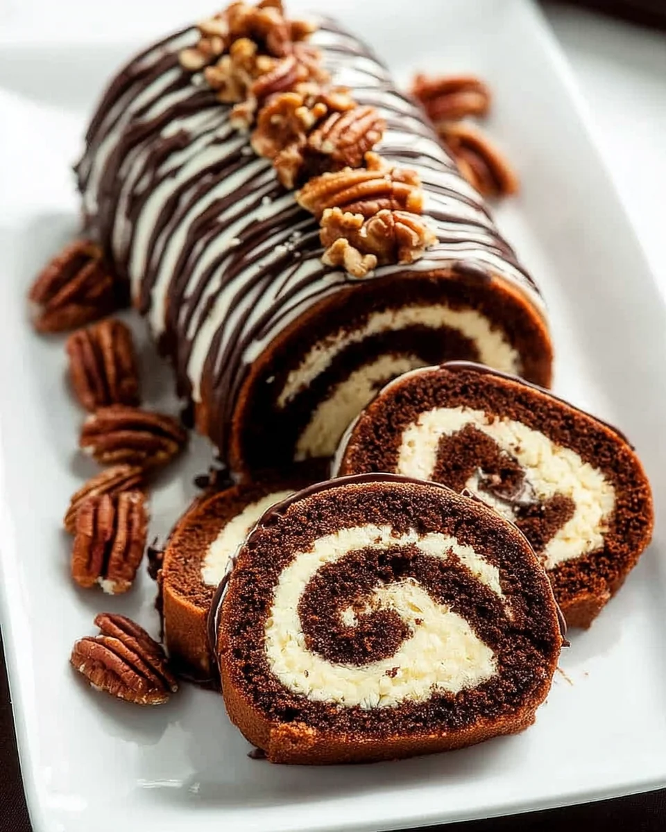 Decadent German Chocolate Coconut Pecan Roll Cake 34 Decadent German Chocolate Coconut Pecan Roll Cake
