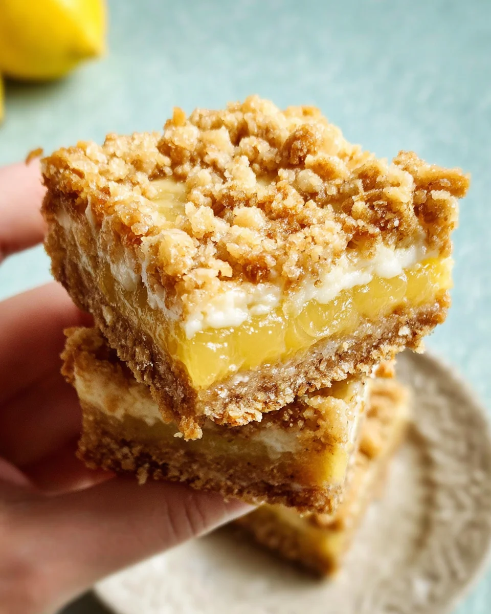 Lemon Oatmeal Crumble Bars